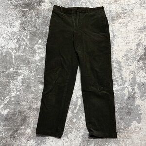 Uniqlo Olive Corduroy Cropped Trousers